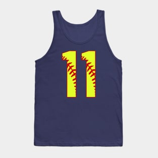 Fastpitch Softball Number 11 #11 Softball Shirt Jersey Uniform Favorite Player Biggest Fan Tank Top